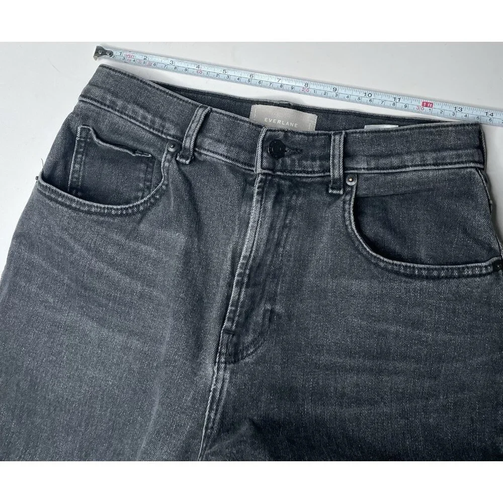 Everlane Women’s Ankle Jeans Black High Waist Straight 28 - Picture 8 of 8